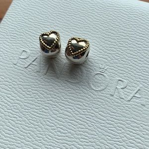 Authentic two-tone Pandora clips